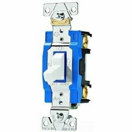 EATON WIRING DEVICES 120/277 VAC, 15 A, 1-Pole, White, Nylon Toggle, Back, Side Wiring, Lighted AC Toggle Switch AH1201W